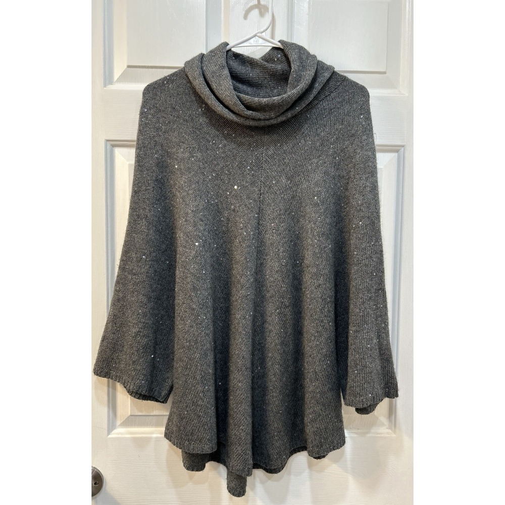 Antonio Melani Cowl Neck Belle De Nuit Luxury Fabric Sequin Marilyn Poncho Sz M
